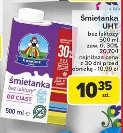 Carrefour Śmietanka UHT bez laktozy Łowicz oferta