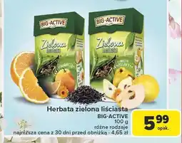 Carrefour Herbata zielona liściasta Big-Active 100g oferta