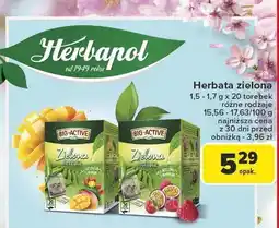 Carrefour Herbata zielona Big-Active 20 torebek mango oferta