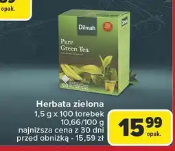 Carrefour Herbata zielona Dilmah 100 torebek oferta