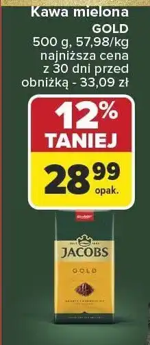 Carrefour Kawa mielona JACOBS GOLD 500g oferta