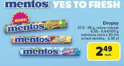 Carrefour Dropsy MENTOS 37.5-38g różne rodzaje oferta