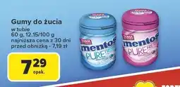 Carrefour Gumy do żucia MENTOS w tubie 60g, 12.5/100g oferta
