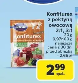 Carrefour Konfitura z pektyną owocową GELLWE 0-1, 3-1 300g oferta