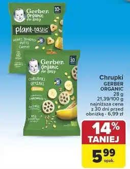 Carrefour Chrupki GERBER ORGANIC banan 28g oferta