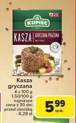 Carrefour Kasza gryczana Kupiec 4x100g oferta