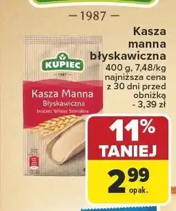 Carrefour Kasza manna błyskawiczna Kupiec 400g oferta