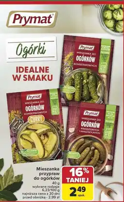 Carrefour Mieszanka przypraw do ogórków Prymat 40g oferta