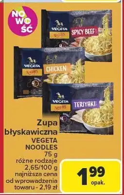 Carrefour Zupa VEGETA NOODLES 75g oferta