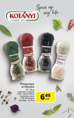 Carrefour Przyprawa w młynku KOTANYI 33-92g oferta