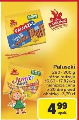 Carrefour Paluszki różne rodzaje 280-300g Carrefour oferta