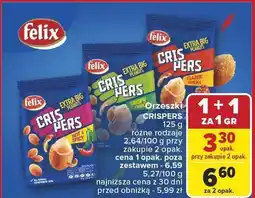 Carrefour Orzeszki Crispers Felix różne rodzaje 125g oferta