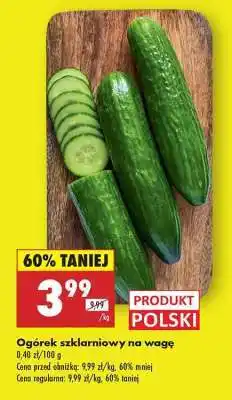 Biedronka Ogórek szklarniowy na wage oferta