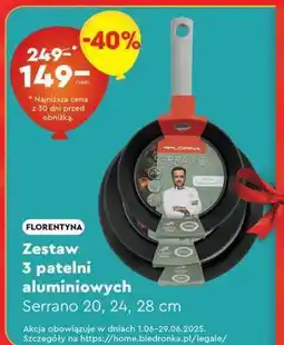 Biedronka Zestaw 3 patelni aluminiowych Serrano 20, 24, 28 cm oferta