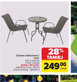 Carrefour Zestaw balkonowy Tony oferta