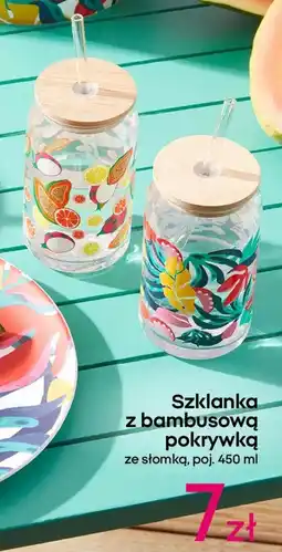Pepco Szklanka z bambusową pokrywką oferta