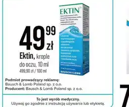 Apteka Cosmedica Ektin, krople do oczu oferta