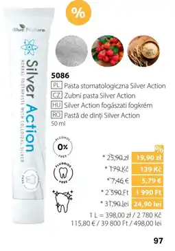 BetterStyle Pasta stomatologiczna Silver Action oferta