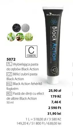 BetterStyle Wybielająca pasta do zębów Black Action oferta