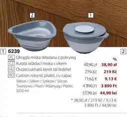 BetterStyle Okrągła miska składana z pokrywą oferta