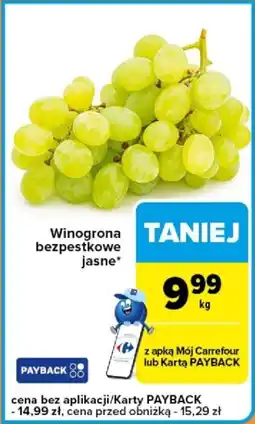 Carrefour Express Winogrona bezpestkowe jasne oferta