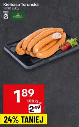 Delikatesy Centrum Kiełbasa Toruńska 100g Gzella oferta