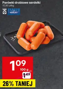 Delikatesy Centrum Parówki drobiowe serdelki 100g Morliny oferta