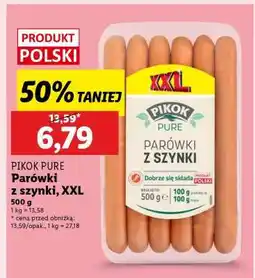 Lidl PIKOK PURE Parówki z szynki, XXL oferta