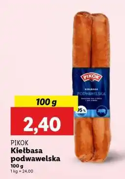 Lidl PIKOK Kiełbasa podwawelska oferta
