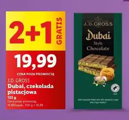 Lidl J.D. Gross Dubai, czekolada pistacjowa oferta