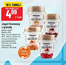 Polomarket Jogurt kremowy z granolą Bakoma oferta