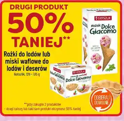 Rożki do lodów lub miski waflowe do lodów i deserów