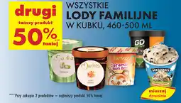 Biedronka Lody familijne w kubku 460-500ML oferta