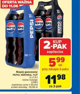 Carrefour Napój gazowany Pepsi, Mirinda, 7up oferta