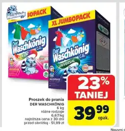 Carrefour Proszek do prania Der Waschkonig oferta
