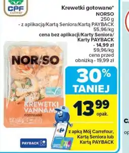Carrefour Krewetki gotowane Norso oferta