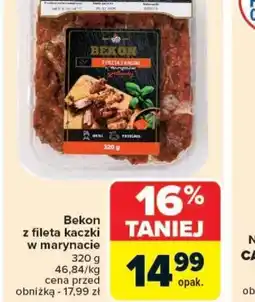 Carrefour Bekon z fileta kaczki w marynacie oferta