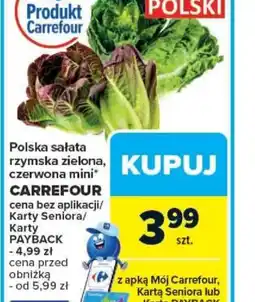 Carrefour Polska sałata rzymska zielona, czerwona mini oferta