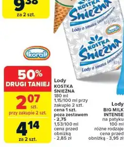 Carrefour Lody Kostka Snieżna oferta
