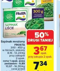 Carrefour Szpinak mrożony Frosta oferta