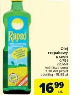 Carrefour Olej rzepakowy Rapso oferta