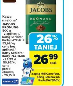 Carrefour Kawa mielona Jacobs Krönung oferta