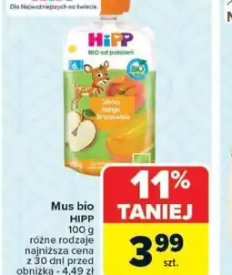 Carrefour Mus bio Hipp oferta