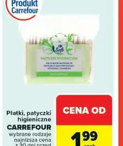 Carrefour Płatki, patyczki higieniczne Carrefour oferta