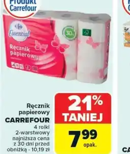 Carrefour Ręcznik papierowy Carrefour Essential oferta