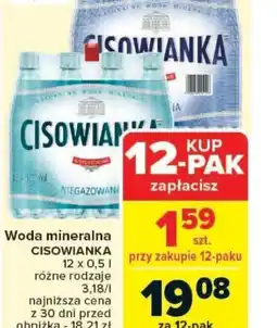 Carrefour Woda mineralna Cisowianka oferta