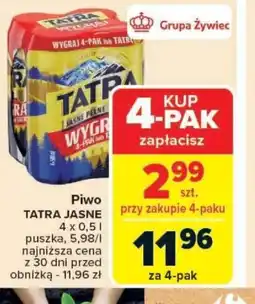 Carrefour Piwo Tatra Jasne oferta