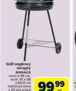 Carrefour Grill węglowy okrągły Manaus oferta