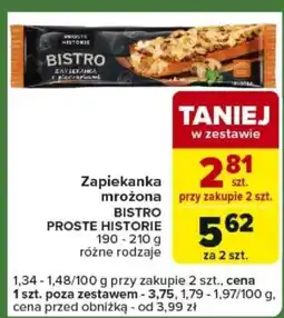 Carrefour Express Zapiekanka mrożona BISTRO PROSTE HISTORIE oferta