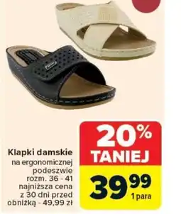 Carrefour Klapki damskie oferta